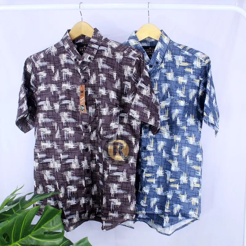 BAJU ATASAN PRIA LENGAN PENDEK MOTIF TERBARU 0