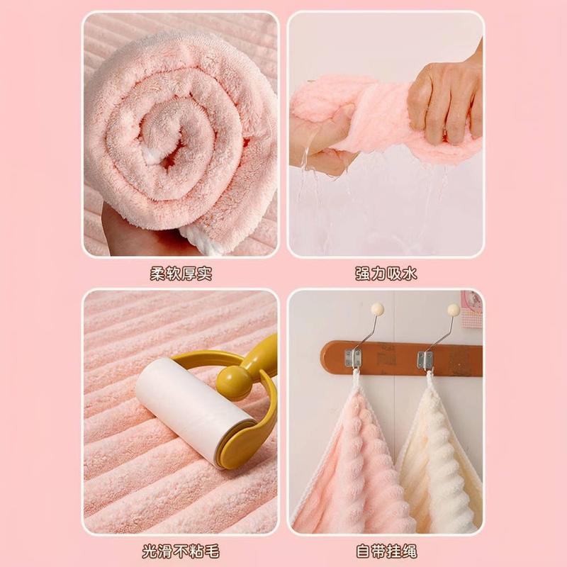 Product Introduction of Khăn tắm san hô, Mũ Sấy Tóc Bộ Ba Mảnh, Dày, Cotton Nguyên Chất, Thấm Hút, Mềm Mại Và Ấm Áp, Thích Hợp Cho Người Nổi Tiếng Trên Internet Và Học Sinh 10