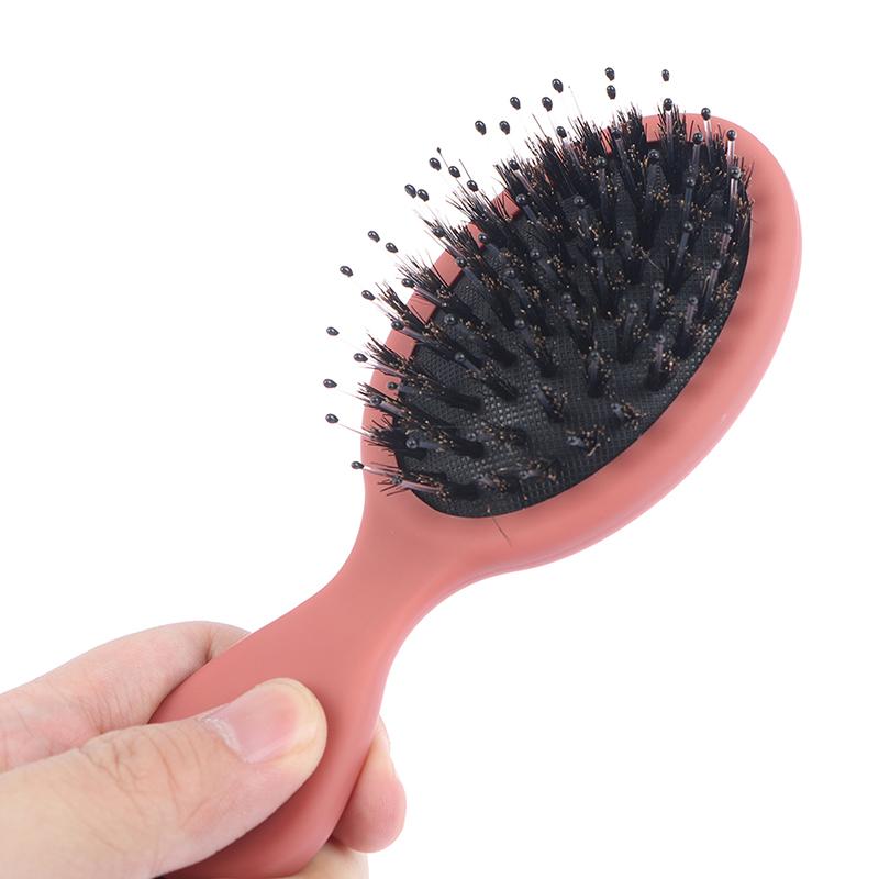 Women's Hair Brush Comb Natural Boar Bristle Anti-static Hairbrush  Barber Brush 5