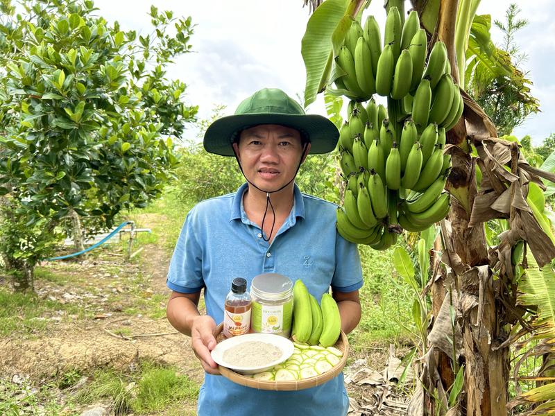 COMBO Bột Chuối và Mật Ong Chuối Già rang mộc 1