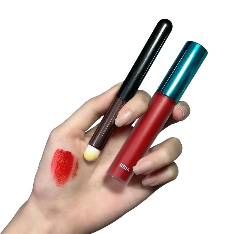 Bộ Son Môi Bbia Màu 02 Đỏ Cam Lì Màu Lâu Trôi & Cọ Môi Lông Mềm Mại Cho Phụ Nữ Cosmetic Women Mỹ Phẩm