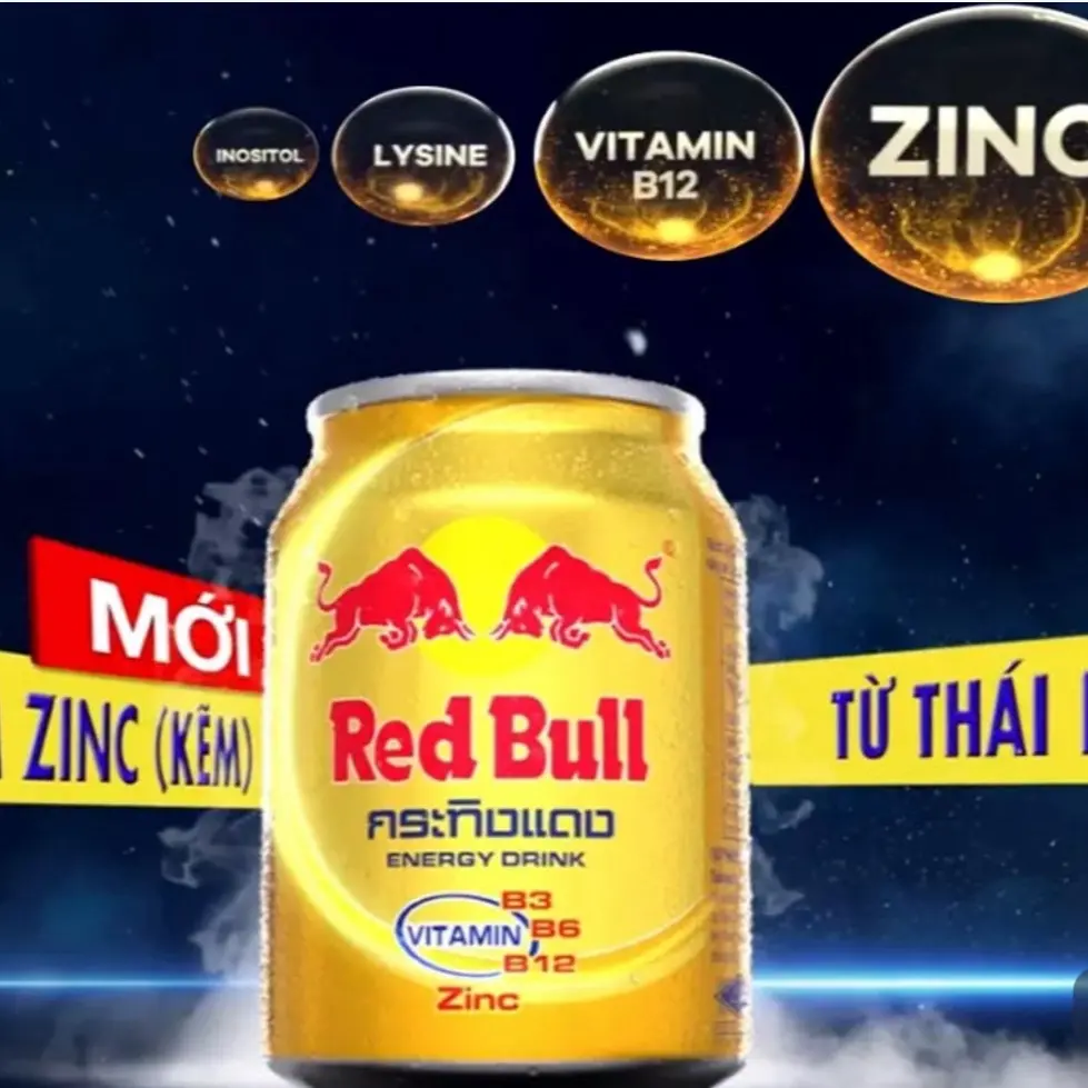 Thùng 24 lon nước tăng lực Redbull Thái kẽm và vitamin 250ml