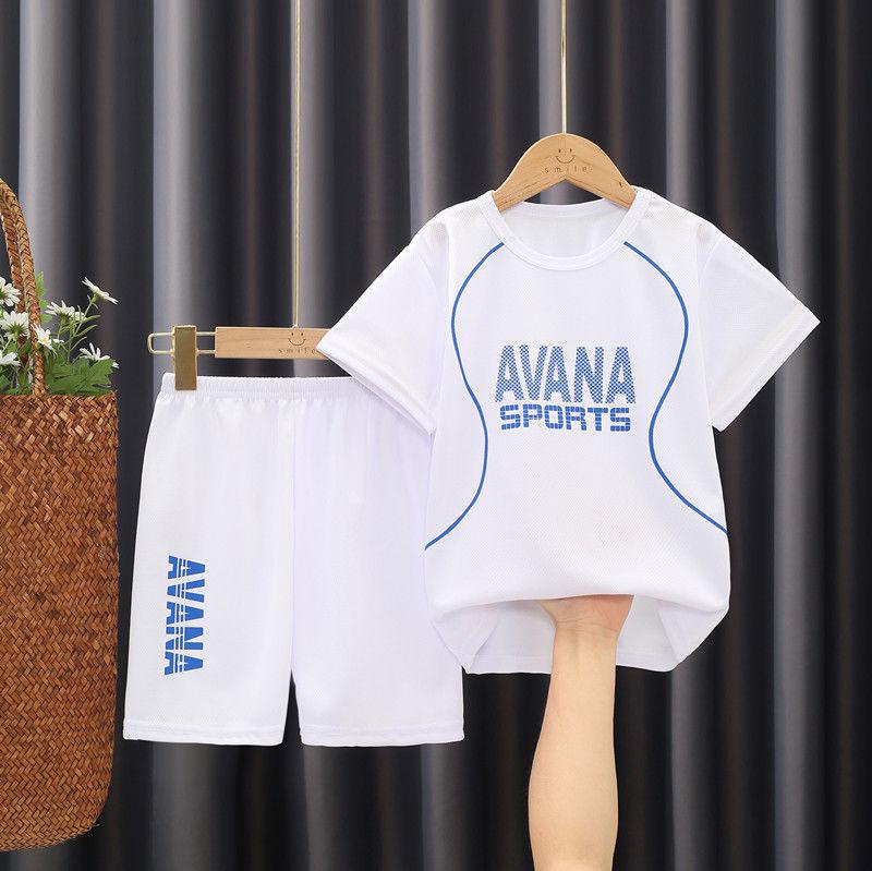 Product Introduction of 2025 Children's Short Sleeve Set Big Kids Sportswear Boys Girls Casual Summer Quick-Dry Clothes Summer Baby Two-Piece Set 26