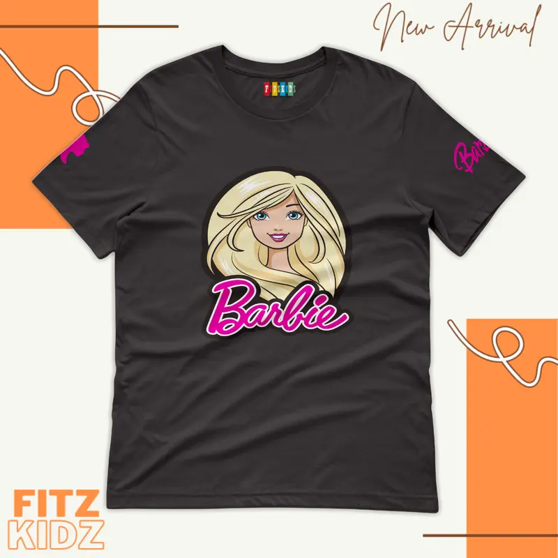 Fitzkidz ‌Kaos Anak Motif Barbie Perempuan Viral Gratis Ongkir Bahan Katun Combed 30s Barbie Hair Fashion 3