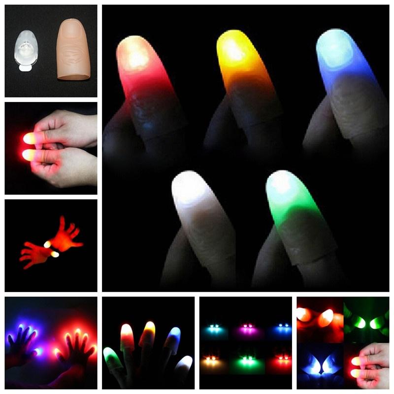 2Pcs Magic Super Electronic LED Light Flashing Fingers Magic - TikTok ...