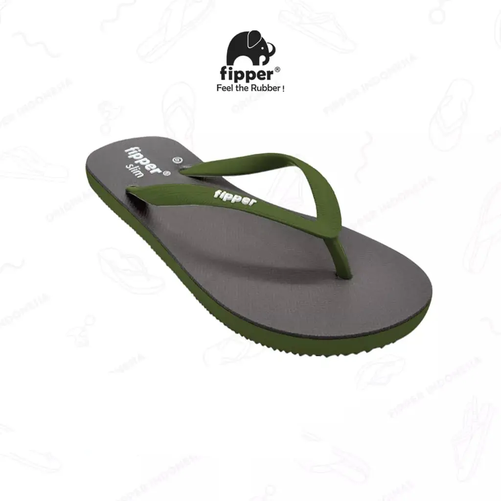 Fipper - Slim Grey Light / Green Army