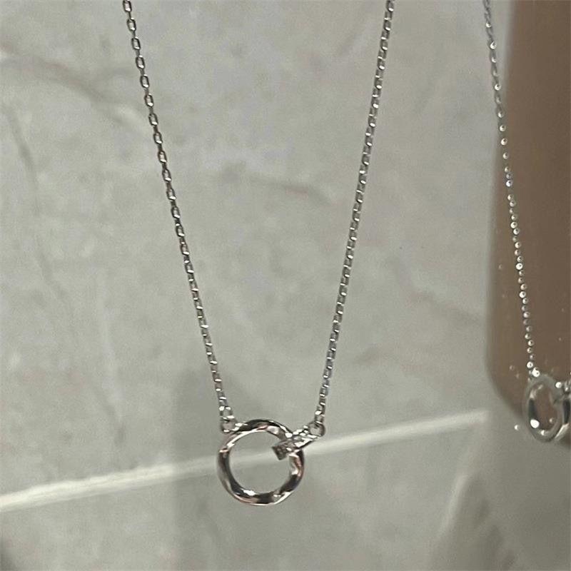 Vòng Cổ Vòng Đôi Mobius, Dành Cho Nữ, Thép Titan Không Phai Màu, Phong Cách Ins, Sang Trọng Giá Cả Phải Chăng, Mặt Dây Chuyền Cao Cấp Thanh Lịch, Dây Chuyền Xương Đòn, 6419 Món Yêu Thích 2