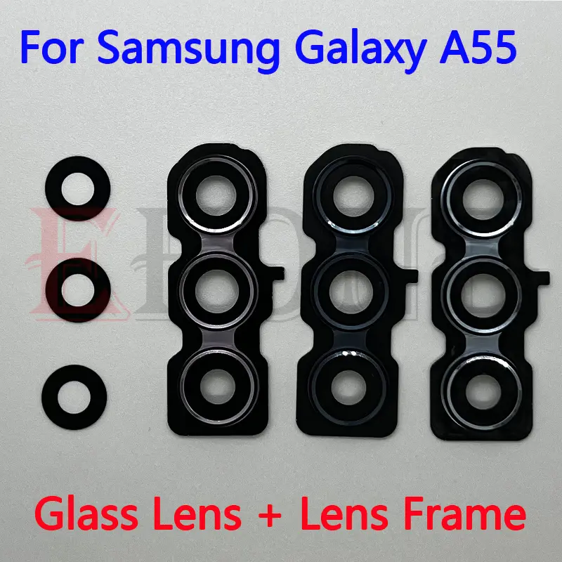 Nắp Ống Kính Kính Camera Sau, Cho Samsung Galaxy A55 5G, Bộ Phận Thay Thế, Khung Vòng Ống Kính Kính Camera Chính Phía Sau