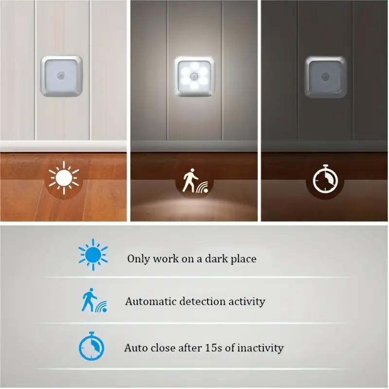 Motion-Sensing Night Lights, 1 Count Stair Wireless Night Lights, Suitable for Cabinet, Toilet, Wardrobe Decoration 2