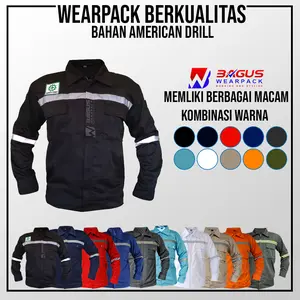 Wearpack Atasan Werpak Kerja Baju Kerja Pria Lengan Panjang - Variasi Polos