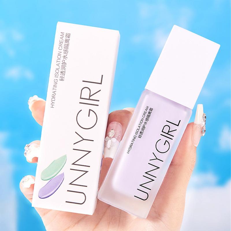 Kem Nền Trang Điểm Lót UNNYGIRL Làm Mờ Lỗ Chân Lông Chỉnh Màu Dưỡng Ẩm Làm Sáng Kem Chống Nắng Làm Trắng Nhẹ Kem Nền Lì Lâu Trôi Không Thấm Nước Kiểm Soát Dầu Che Khuyết Điểm Thích Hợp Để Trang Điểm Mặt