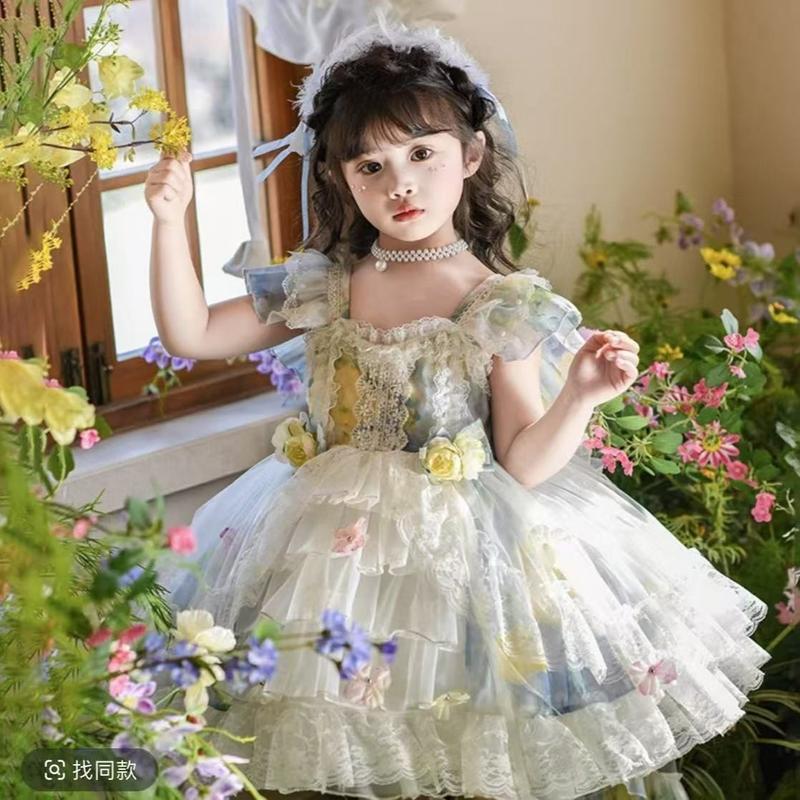 Váy Công Chúa Lolita Mùa Hè Cho Bé Gái, Phong Cách, Váy Phồng Mới, Váy Trẻ Em, Cổ Tích, Năm 2025 8