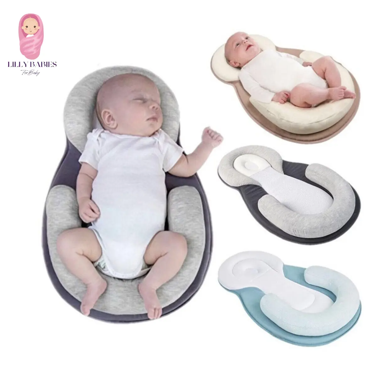 Đệm Ngủ Đúng Tư Thế Cho Bé Chống Trào Ngược, Giúp Bé Ngủ Ngon, Chống Méo Đầu