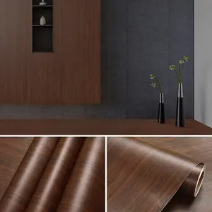 Wallpaper Dinding Motif Kayu Coklat Tua Ukuran Panjang 8 Meter x Lebar 45CM