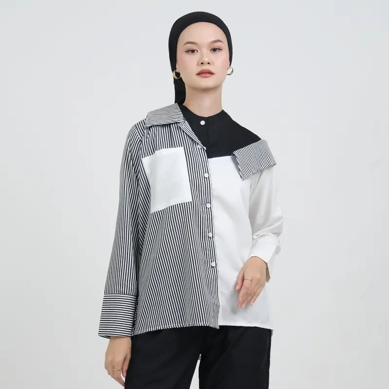 Dya id - Yunna Stripe Top Blouse atasan Wanita 1