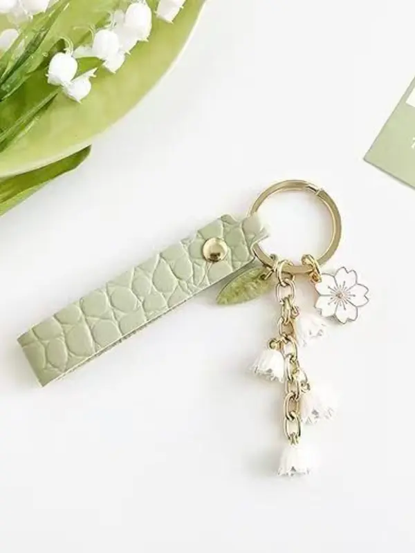 Fashionable Flower Design Charms Keychain, Cute Keychain for Women & Girls, Trendy All-match & Exquisite Keychain for Birthday Gift 4