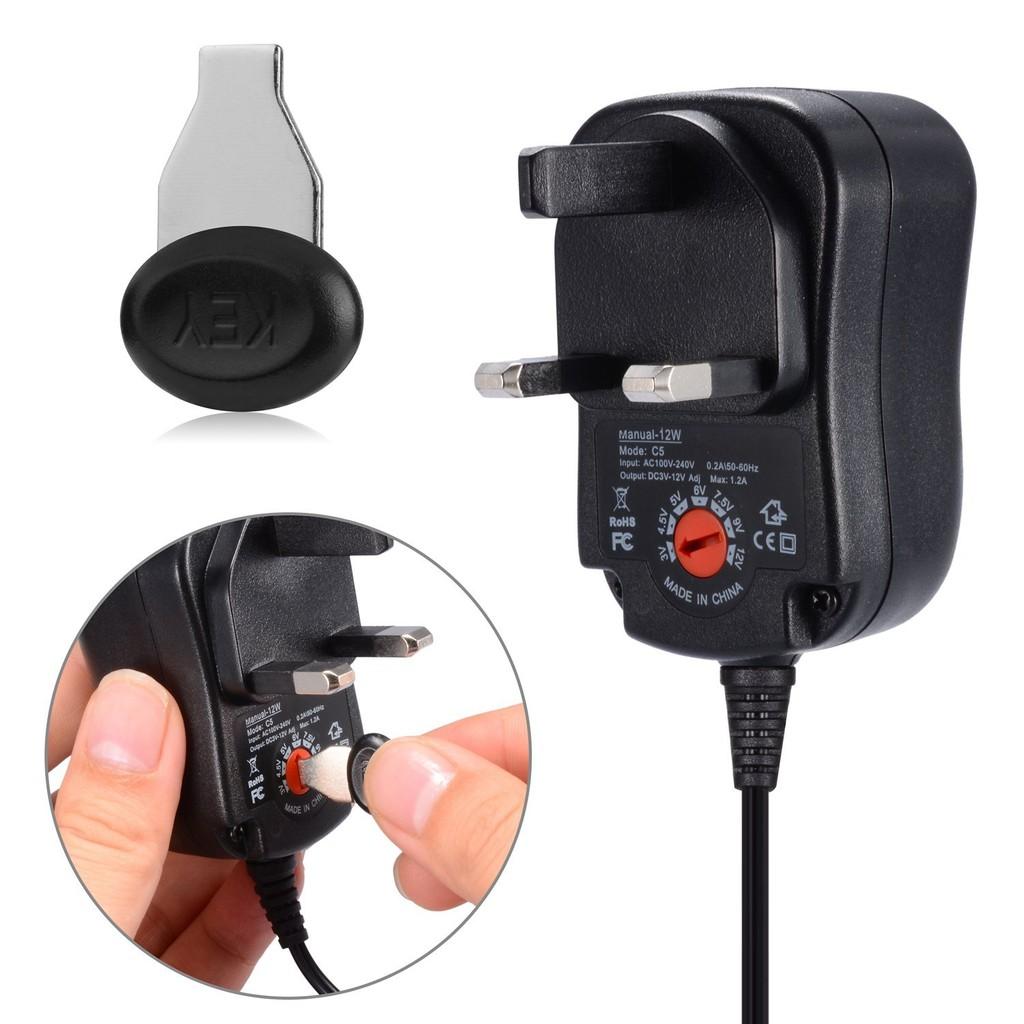 12W Universal Power Adapter 3v 4.5v 5v 6v 7.5v 9v 12v 200mA 300mA 400mA ...