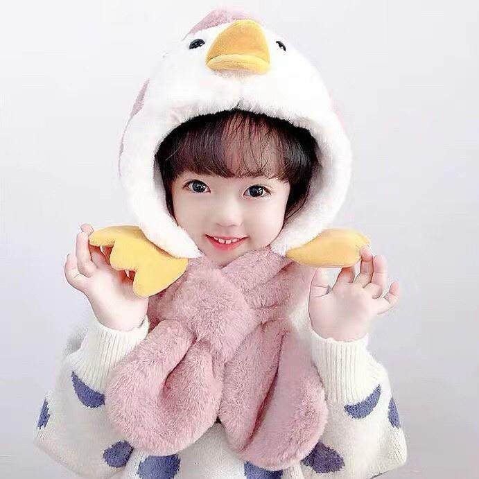 Mũ HÌNH CHIM CÁNH CỤT Bé 4-8 TuổiCAM KẾT CHUẨNMŨ LEN CHO BÉ TRAI BÉ GÁI KÈM KHĂN QUÀNG CỔ ẤM ÁP(TUYỂN   ) 1
