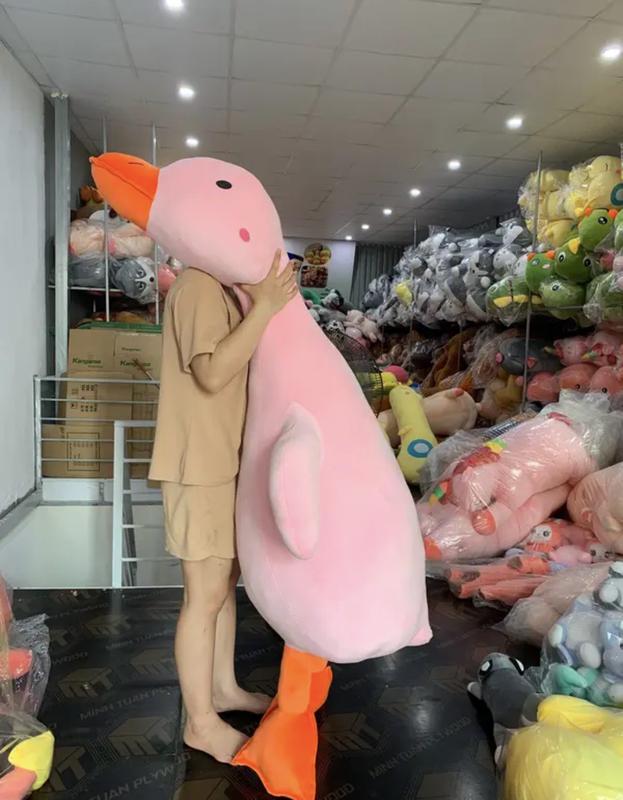 gấu bông vịt trầm cảm  1m2 1m6 1m4 vịt vàng vịt hồng gấu bông búp bê siêu to khổng lồ Thú Bông Thú Nhồi Bông Thú Bông Thú Nhồi Bông