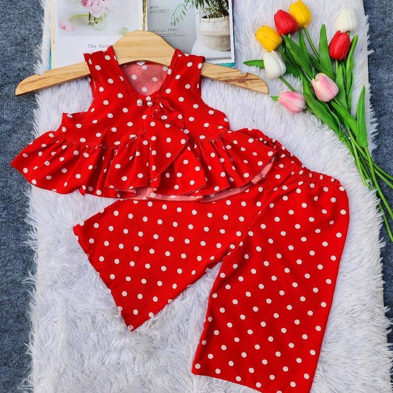 8-30kg Đồ bộ lụa sát nách kiểu bèo cho bé mua 2 bộ kèm 1 vòng ngọc