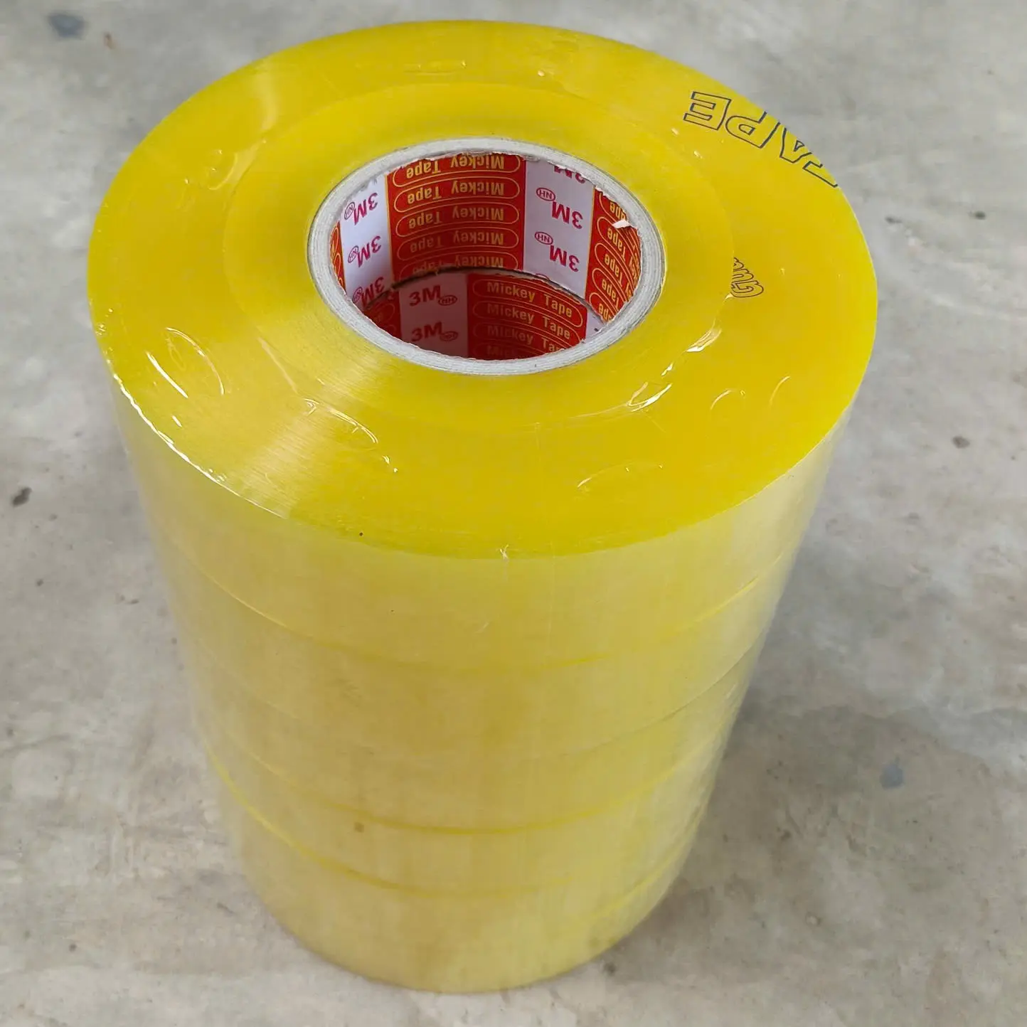 băng dính 6kg lõi giấy mỏng màu vc .1 cuộn 1kg .1 cây 6 cuộn nặng 6kg băng  keo keo dí