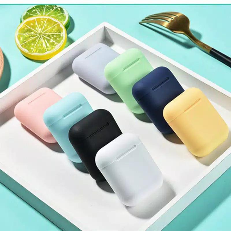 Headset Bluetooth Earbuds Earphone Wireless I12 macaron TWS Packingan Candy Pack Ponsel On Ear
