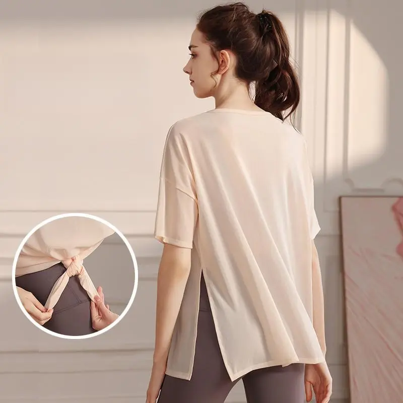 Áo Thun Thể Dục Bó Sát Dáng Rộng Rãi, Dành Cho Nữ, SHQX, Lưới Thoáng Khí Hút Ẩm, Thích Hợp Tập Luyện Và Chạy Bộ Yoga, Hàng Mới Về Mùa Hè, Thích Hợp Cho Những Người Đam Mê Tập Luyện