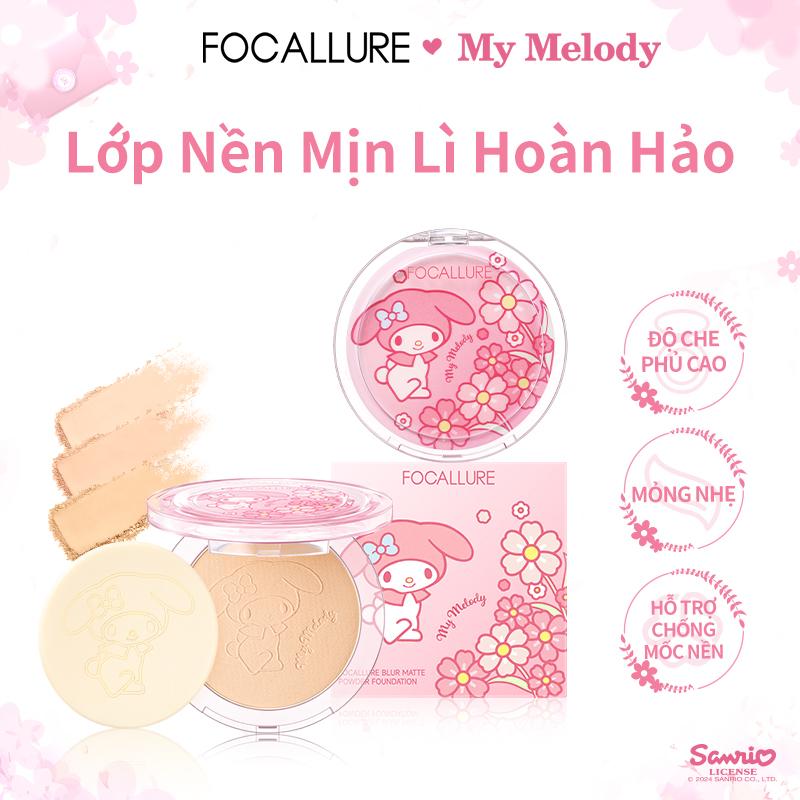 Focallure X Sanrio #BloomingTime Phấn Phủ Hỗ Trợ Kiềm Dầu Che Phủ Cao Cho Lớp Nền Mịn Đẹp