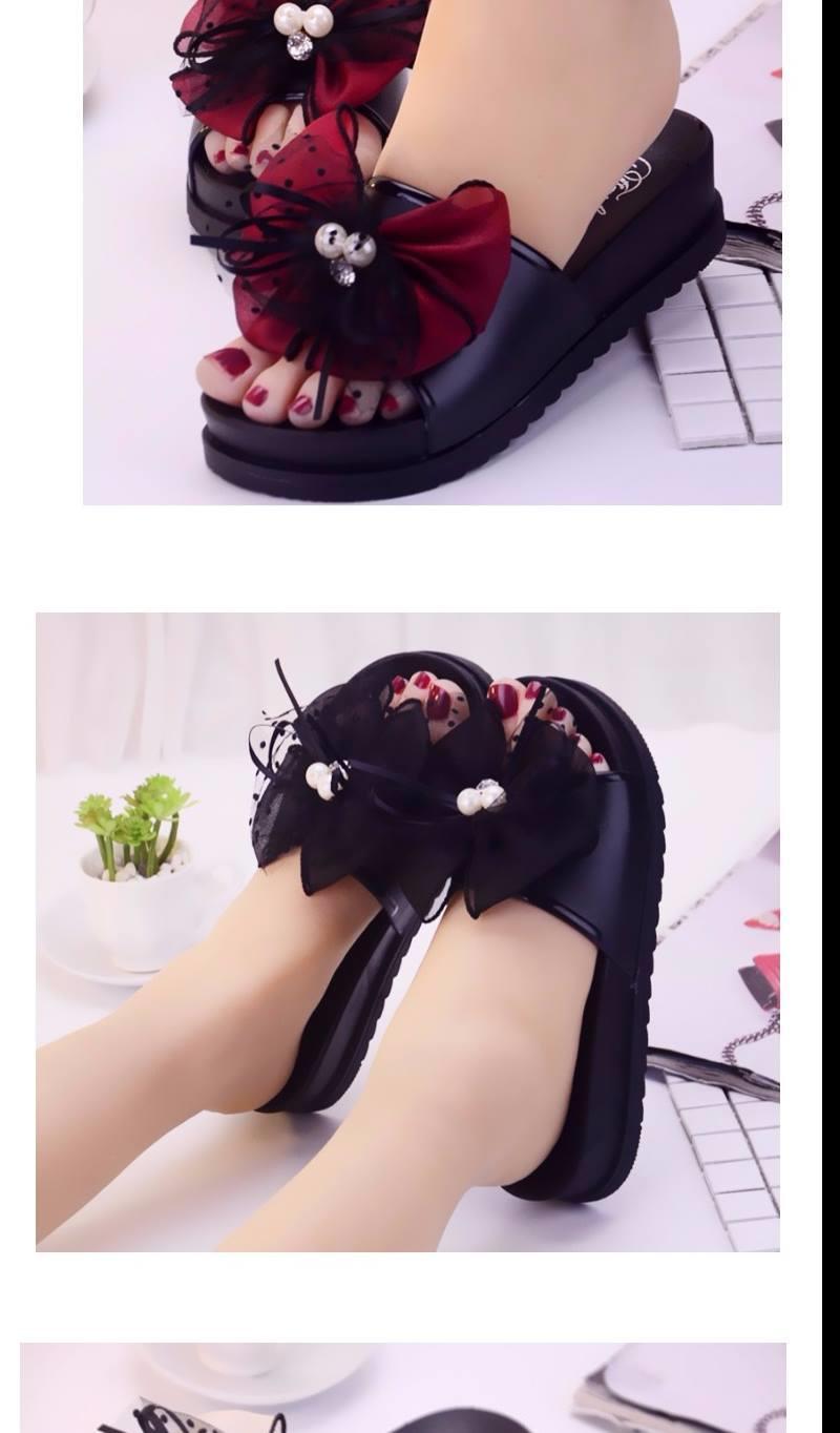 Product Introduction of Dép Lê Một Dây, Hàng Mới Về, Dành Cho Nữ, Trang Phục Mùa Hè, Thiết Kế Thắt Nơ, Đế Dày, Chống Trượt, Đế Xuồng Thời Trang, Thích Hợp Cho Bãi Biển Và Bên Bờ Biển, Dép Đế Mềm 5