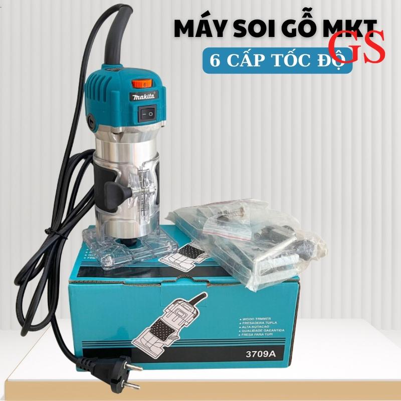 Máy Soi Gỗ  Makita 3709 Chỉnh Tốc Độ, Công Suất 530w - Máy đánh cạnh, phay gỗ dụng cụ cầm tay giá sĩ
