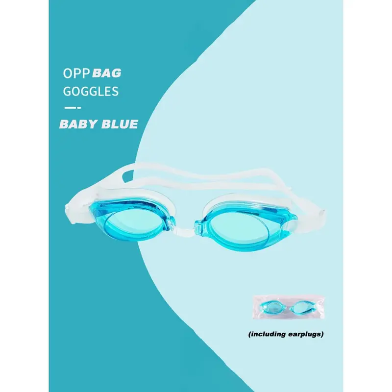 1pc Comfortable And High-end Pc Lens Double-layer Sealing Ring Elastic Silicon Strap Waterproof Swimming Goggles For Men And Women 8