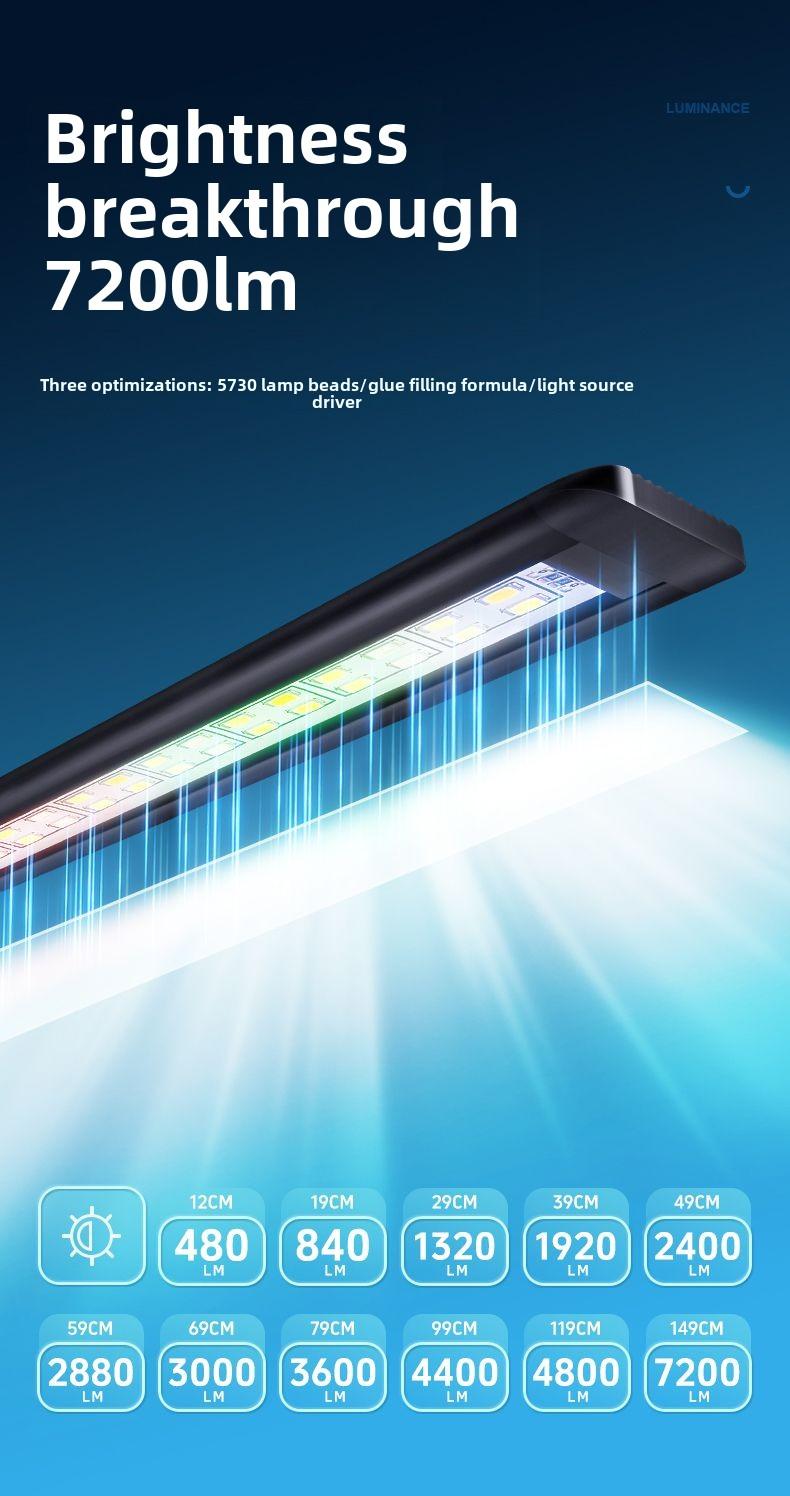 Product Introduction of Fish Tank Lighting Diving Led Dedicated Full Spectrum Aquarium Grass Tank Explosion Algae Brightening Water Plants Small Household Fluorescent Fixture 5