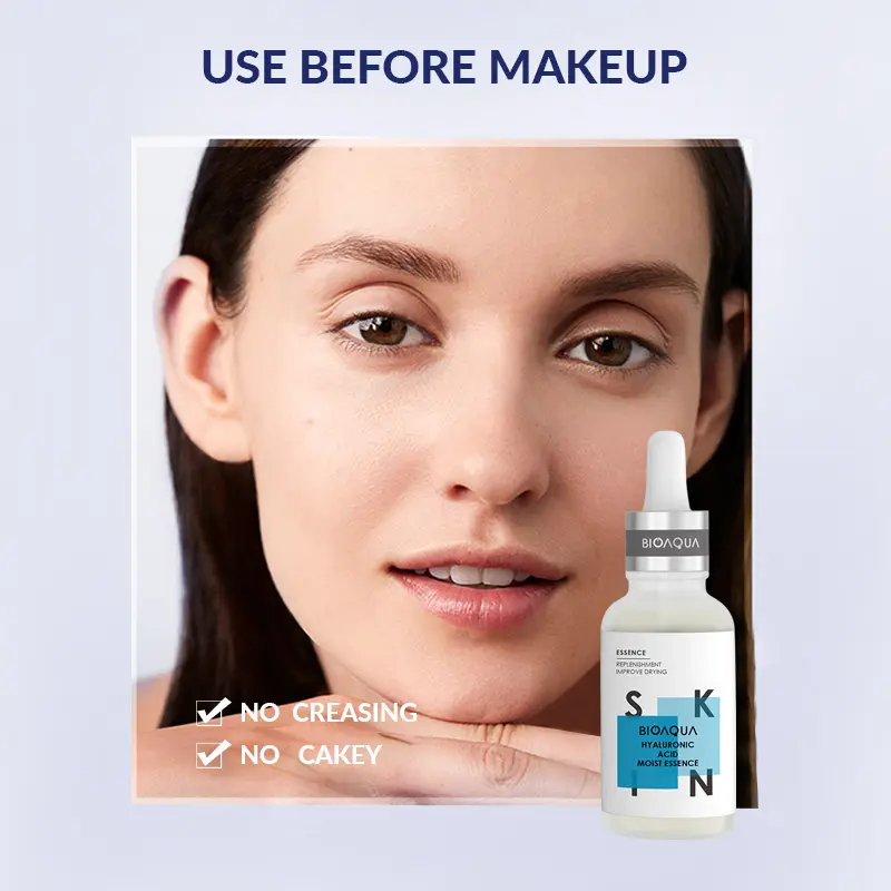 【BPOM】BIOAQUA Niacinamide Essence mencerahkan wajah glowing brightening Serum &Hexapeptide Tender Wrinkle Care Essence&Natural Skin Moisturizing And Acne Care Essence untuk jerawat & Hyaluronic Acid Moist hydrating serum Essence 30ml 5