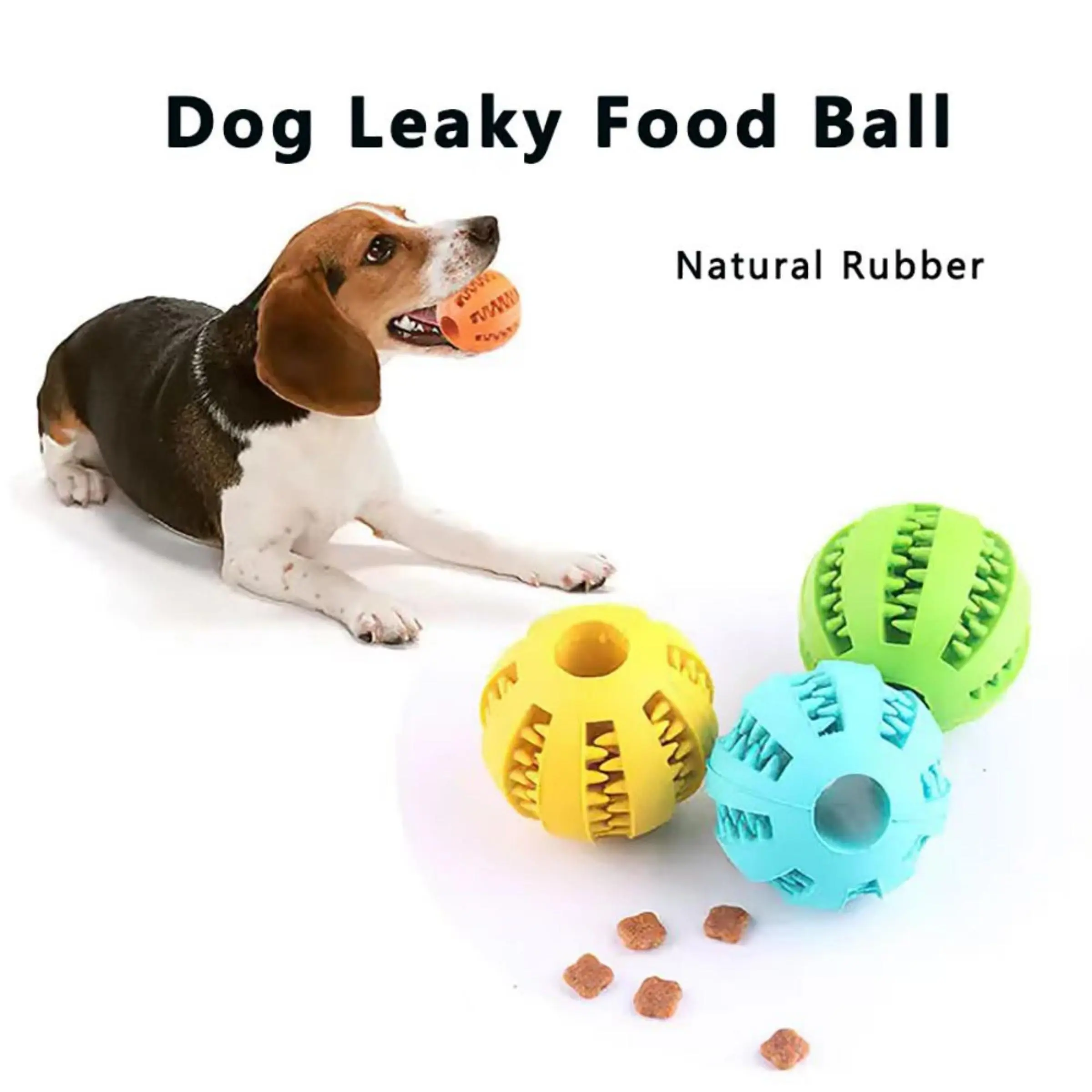 Dog Leaky Food Ball, 1 Count Interactive Dog Toy Ball, Bite Resistant Toy Ball for Pet Dogs, Chew Tooth Cleaning Ball