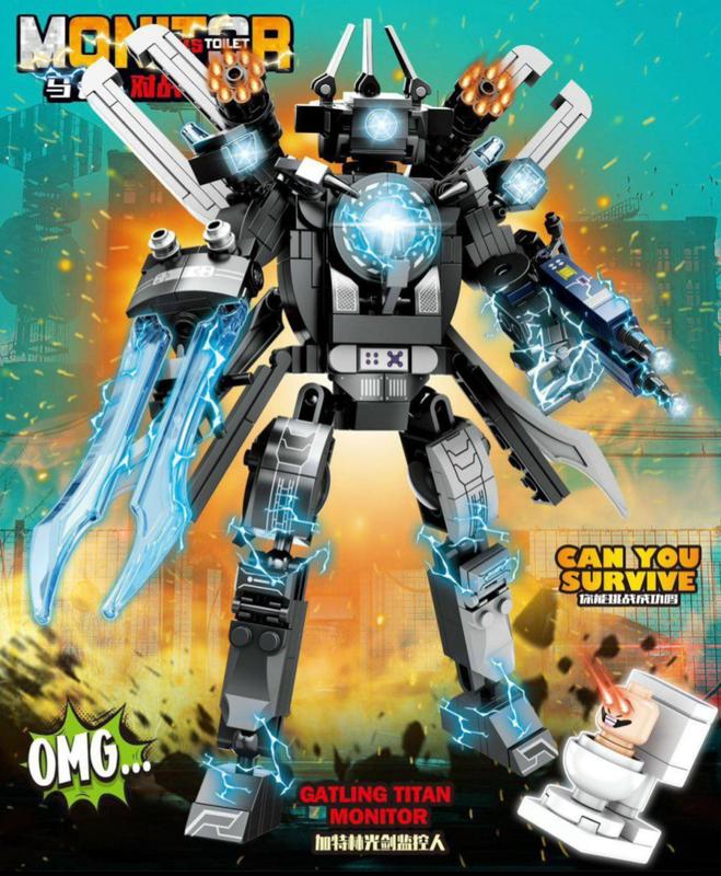 Nhiều Mẫu Skibidi Toilet Đồ Chơi Lắp Ráp Titan Gatling Camera Man V3 Gold Clock Man V2 God Of War Drill Man King Titan Cameraman Electric Fan Titan TV Man Clock Man Audioman Speaker Man Drill Man Sound Man Monitor Mô Hình Skibidi Toilet Toy Tháo Lắp