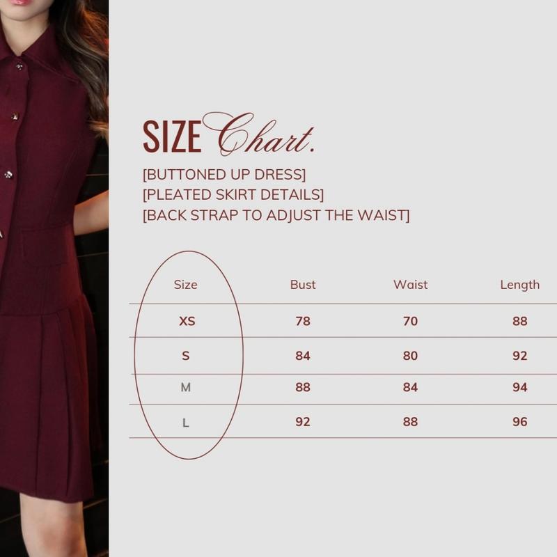 Bearnice - Sadie Collared Mini Dress, Pleated dress with unique button details, Sleeveless dress, Dress pendek wanita, Elegant dress 5