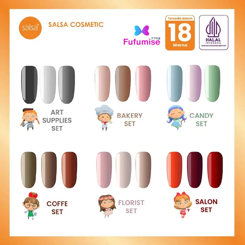 SALSA Nail Peel Polish Set Box | Kuteks Peel Off | Cat Kuku | FUFUMISE Art 2