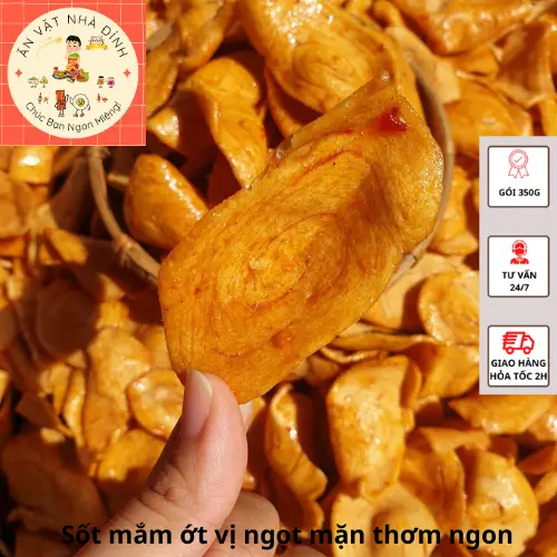 Bánh Tai Heo Mắm Ớt  250G-500G ( món ăn tuổi thơ ) Snack Food banh  snack bánh  vinh snack Ăn Vặt Ăn Vặt Thức Ăn bim tam 6