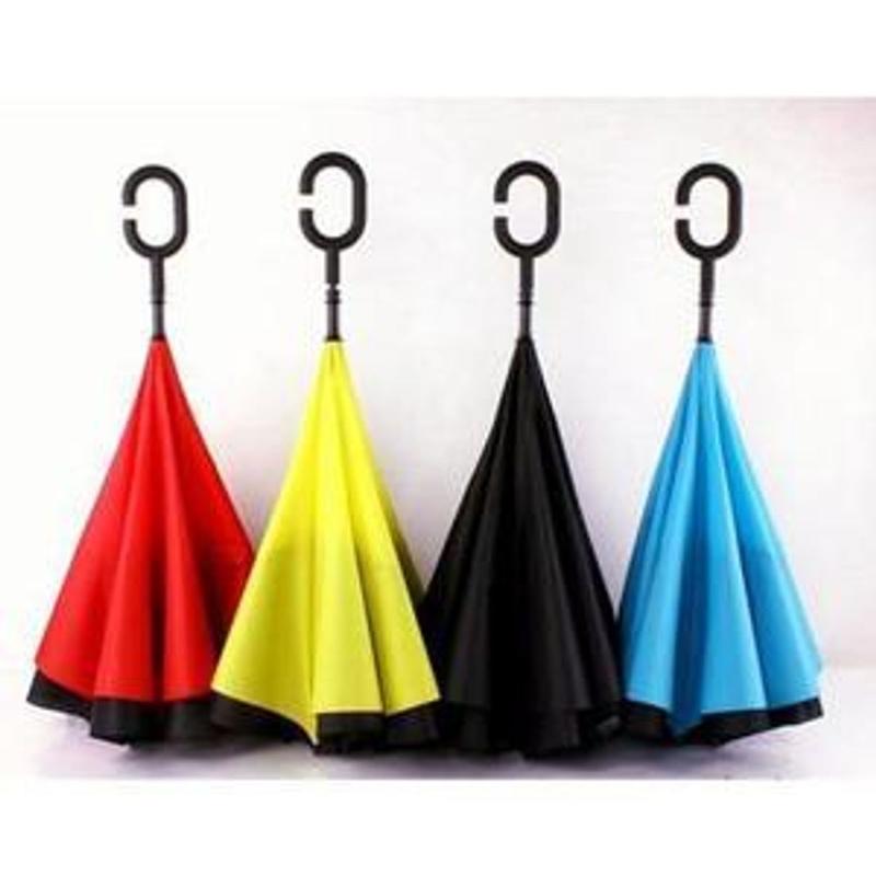 Ô dù che đi nắng mưa gấp gọn 2 Lớp mở Ngược hàng Nhật cho ô tô nhẹ nhàng ô đổi màu khi chạm nước