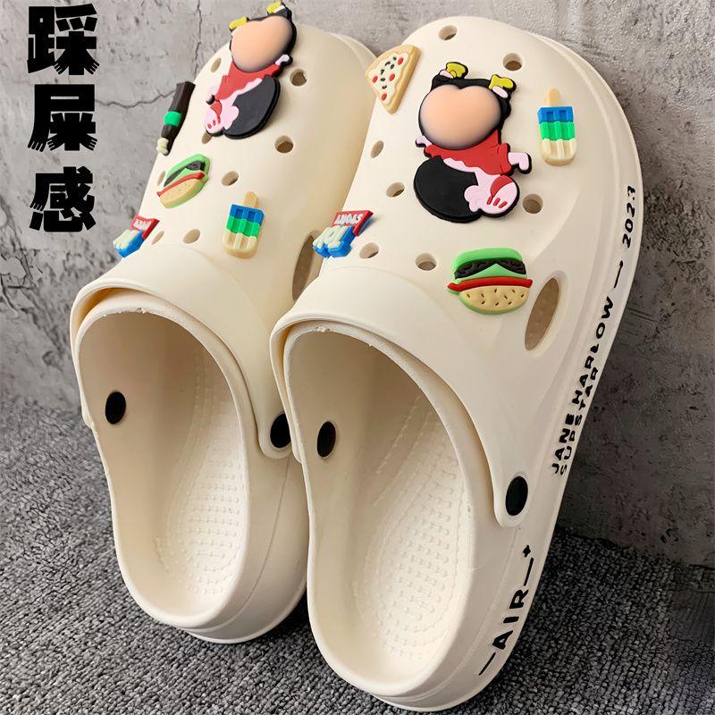 Guốc Crayon Shin-chan, Dành Cho Nam, Phong Cách Hoạt Hình Dễ Thương Ins, Ngoài Trời, Không Trơn Trượt, Đế Dày, Cao Cấp, Kiểu Bít Mũi, Dép, Thích Hợp Cho Mùa Hè, Năm 2023 3