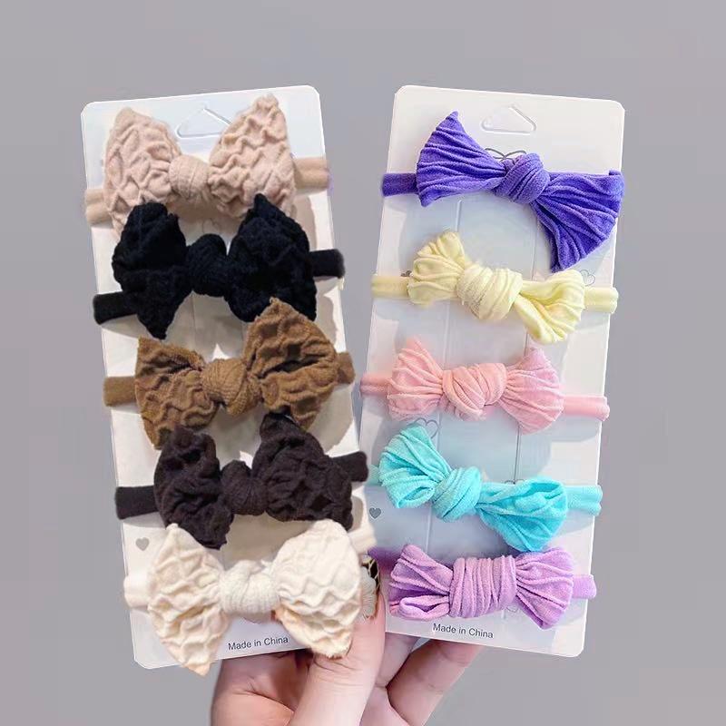 5PCS Ikatan Rambut Bunga Nilon Comel Ikatan Rambut Elastik Ikatan ...