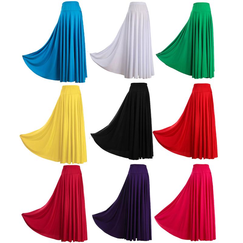 Váy Khiêu Vũ Khán Giả Hồi Giáo, Inhzoy, Màu Trơn Váy Dài, Váy Maxi Khiêu Vũ Rave Lễ Hội Boho, Váy Hàng Ngày Thường Ngày 0