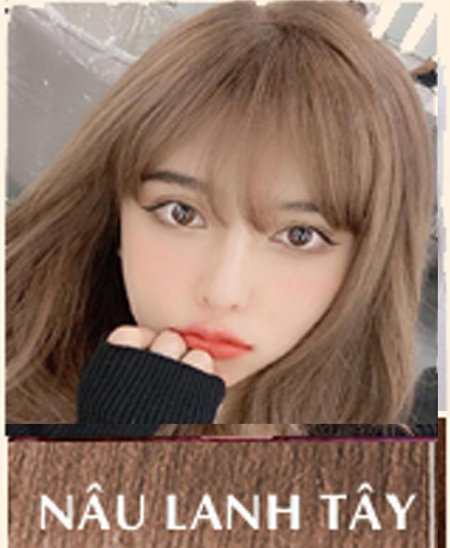 DẦU GỘI NHUỘM [ NÂU TÂY ] LÊN MÀU CHUẨN SALON, HỘP 10 GÓI 30ml Women Nữ Nhuộm Tóc Đổi Màu Tóc phôi khử