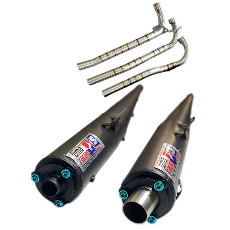 Pô Xe Máy UMA Racing Tem Nhôm Kèm Cổ Và 3 Ốc Titan GR5 - Phụ Tùng Phụ Kiện