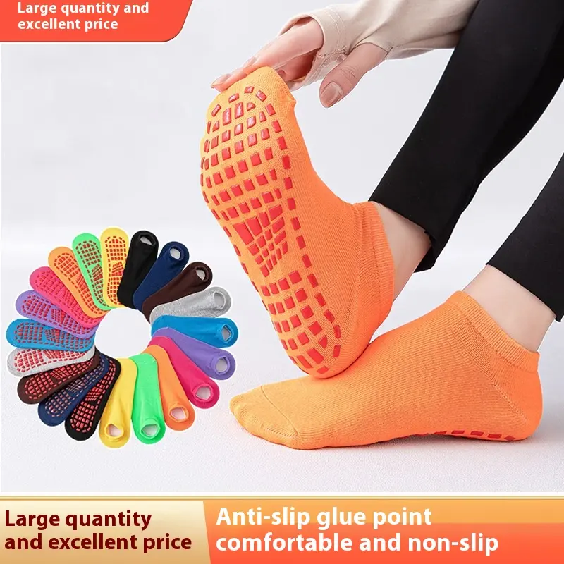2 Pairs of Hair, Indoor Trampoline Children's Non-Slip Silicone Socks Baby Floor Socks Summer Breathable Adult Yoga Socks Fitness Dance Pantyhose