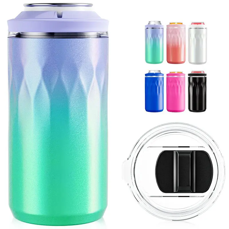 Can Shaped 12oz Vacuum Flask With Lid, 1 Count Double Wall Stainless Steel Vacuum Insulated Bottle For Cold Drink, Portable Water Bottle For Home Kitchen Office 2