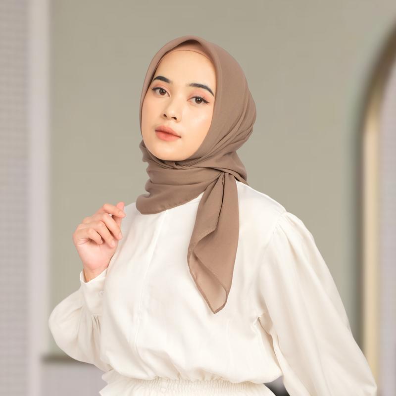 Glamour Hijab - Molla Series | Plain Square 4