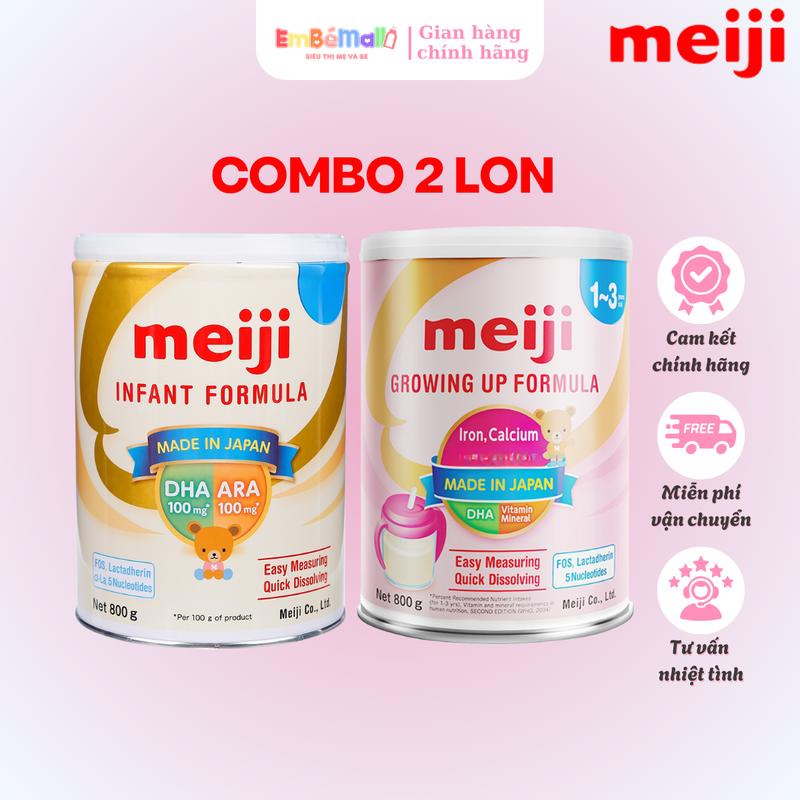 [Meiji] Sữa Bột Meiji Nhập Khẩu từ Nhật Bản, thanh nhạt bổ sung dinh dưỡng cho bé L800g 5