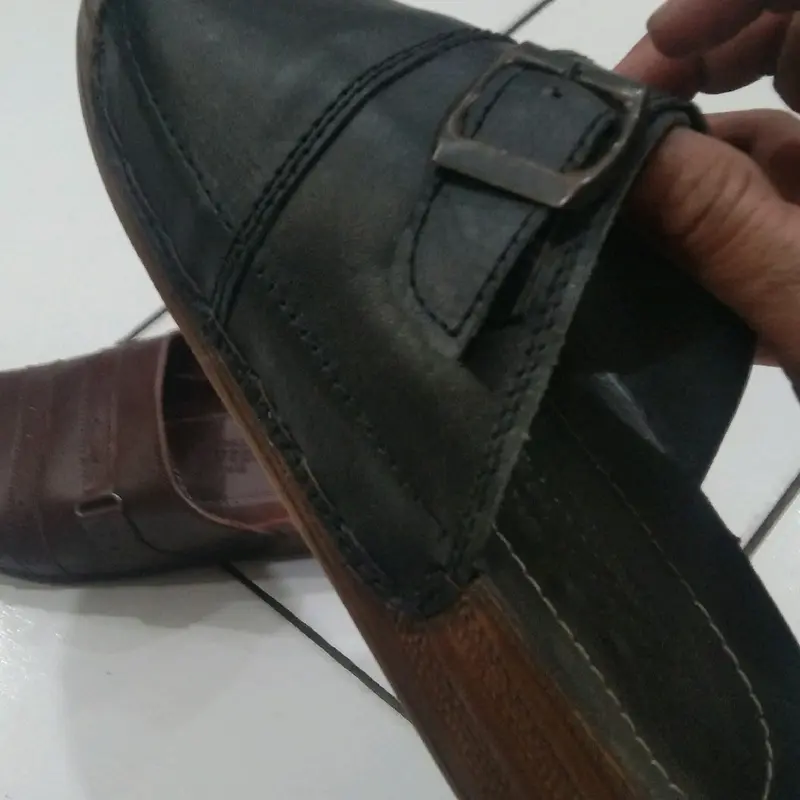 sandal model indian brand nugraha atau andian kulit asli 100% bayar COD Coklat Hitam Karet 1