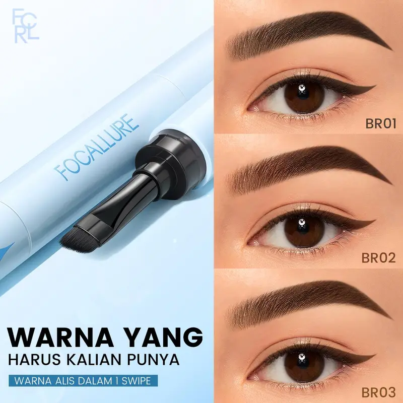 FOCALLURE Pro-stay No Smudge 3D Eyebrow Pomade Alis Lasting Cream 2-In-1 Black Brown Coffee Dark Waterproof 6